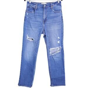 ABERCROMBIE & FITCH The Ankle Straight Jeans Blue Ultra High Rise Women's 8L